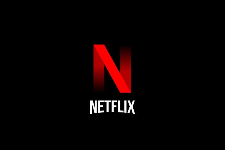 Netflix logo on a black background
