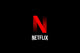 Netflix logo on a black background