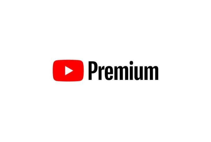 YouTube Premium logo with red triangle and 'Premium' text on a white background