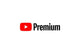YouTube Premium logo with red triangle and 'Premium' text on a white background