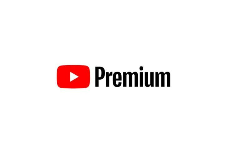 YouTube Premium logo with red triangle and 'Premium' text on a white background